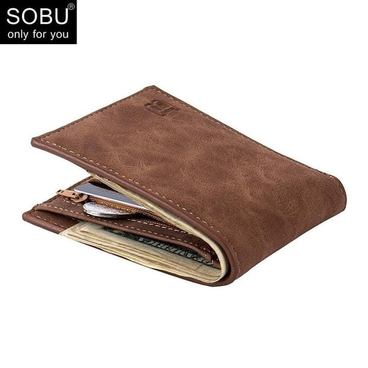 New Men Wallets Small Money Purses Wallets New Design Dollar Price Top Men Thin Wallet With Coin Bag Zipper Wallet L027