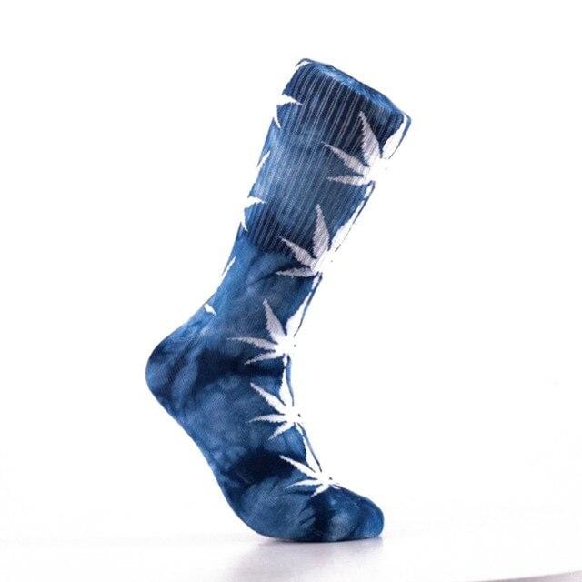 Chaussettes de Skateboard colorées unisexes pour hommes, nouveauté, teinture par nouage, chaussettes hip hop Harajuku en coton, chaussettes longues pour Couple ethnique Meias