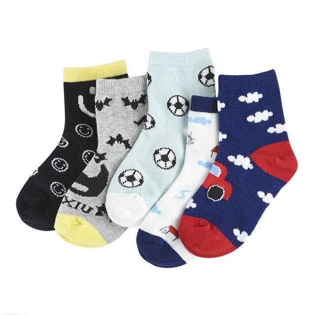 5Pair/lot Soft Cotton Kids Socks Baby Mesh Breathable Cartoon Boys Girls Sock Autumn Winter for Children Gifts Toddler Clothes