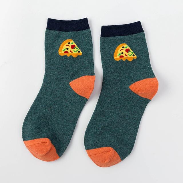 Femmes chaussettes drôle mignon dessin animé Fruits banane avocat citron oeuf Cookie beignets nourriture heureux japonais Harajuku skateboard chaussettes