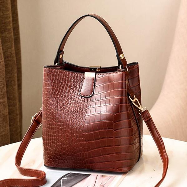 HJPHOEBAG fashion Crocodile Crossbody Bag For Women Shoulder Bag Designer Women Bags Luxury PU Leather Bag Bucket Handbag YC254