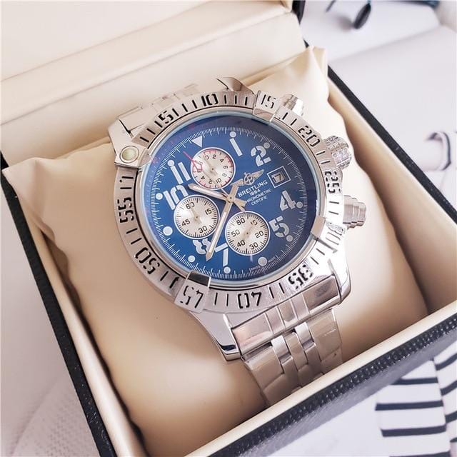 Nouvelle marque de luxe Breitling montre-bracelet mécanique montres pour hommes montre à Quartz avec bracelet en acier inoxydable relojes hombre automatique