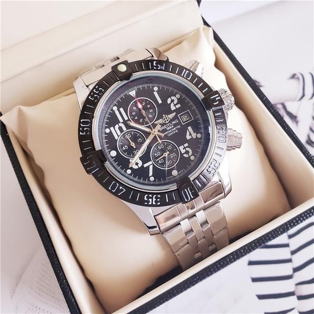 Nouvelle marque de luxe Breitling montre-bracelet mécanique montres pour hommes montre à Quartz avec bracelet en acier inoxydable relojes hombre automatique