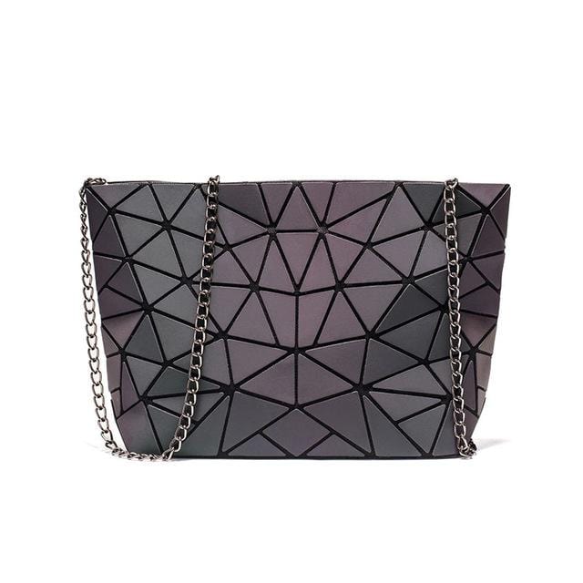 Mode petite chaîne sacs à main sac femmes géométrie lumineuse sacs à bandoulière pour femme plaine pliante sacs de messager pochette sac bolso