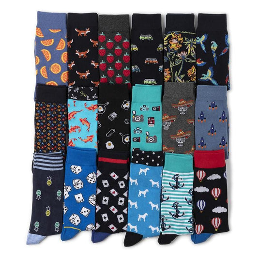 Chaussettes de genou pour femme, ballon de dessin animé, fusées, Poker, citron, oiseau, fraise, poisson rouge, appareil photo, motif géométrique, joyeux printemps, mauvaises herbes