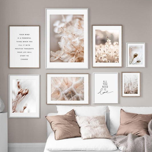 Winter Flower Dandelion Plant Landscape Wall Art Canvas Painting Nordic Posters And Prints Wall Pictures For Living Room Decor