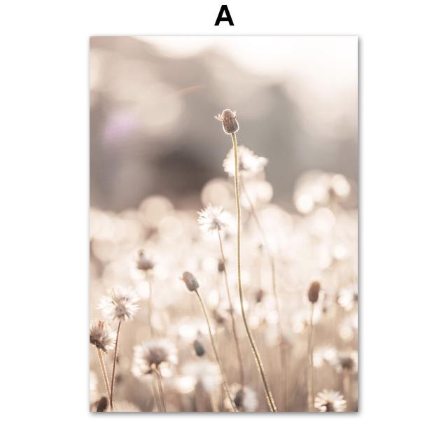 Winter Flower Dandelion Plant Landscape Wall Art Canvas Painting Nordic Posters And Prints Wall Pictures For Living Room Decor