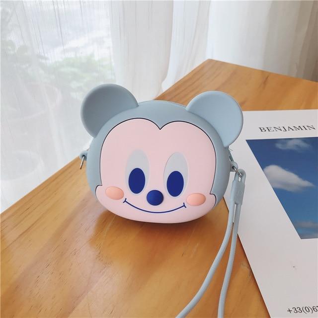 Q UNCLE Cartoon Coin Purse Girls Purse Kawaii Mini Wallet Chain Zipper Silicone Headphone Key Storage Bag Mini Crossbody Bag