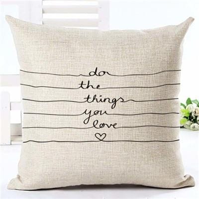 Letter Love Home Cushion Covers Linen Black White Pillow Cover Sofa Bed Nordic Decorative Pillow Case 45x45cm