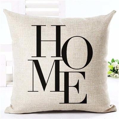 Letter Love Home Cushion Covers Linen Black White Pillow Cover Sofa Bed Nordic Decorative Pillow Case 45x45cm