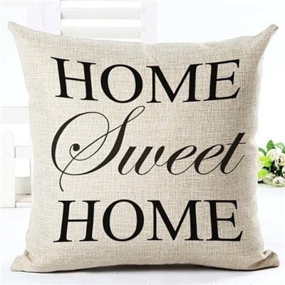 Letter Love Home Cushion Covers Linen Black White Pillow Cover Sofa Bed Nordic Decorative Pillow Case 45x45cm