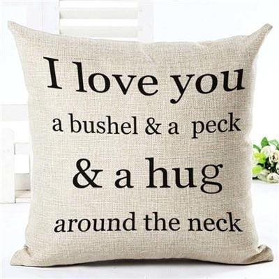 Letter Love Home Cushion Covers Linen Black White Pillow Cover Sofa Bed Nordic Decorative Pillow Case 45x45cm