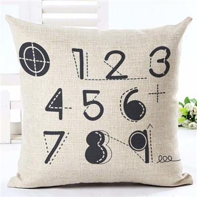 Letter Love Home Cushion Covers Linen Black White Pillow Cover Sofa Bed Nordic Decorative Pillow Case 45x45cm