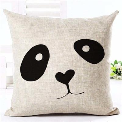 Housse de coussin en lin noir et blanc avec lettres d'amour, taie d'oreiller décorative nordique pour canapé et lit, 45x45cm