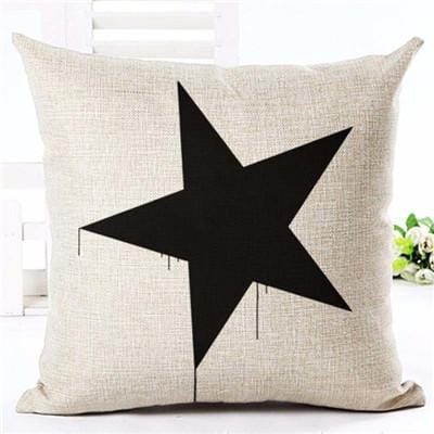 Letter Love Home Cushion Covers Linen Black White Pillow Cover Sofa Bed Nordic Decorative Pillow Case 45x45cm