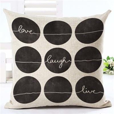 Letter Love Home Cushion Covers Linen Black White Pillow Cover Sofa Bed Nordic Decorative Pillow Case 45x45cm