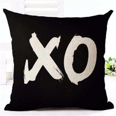 Letter Love Home Cushion Covers Linen Black White Pillow Cover Sofa Bed Nordic Decorative Pillow Case 45x45cm