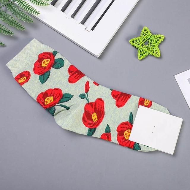 [EIOISAPRA]Korean Style Women Sunflower Short Socks Creative Art Harajuku Japanese Socks High Quality Cotton Tide Sox