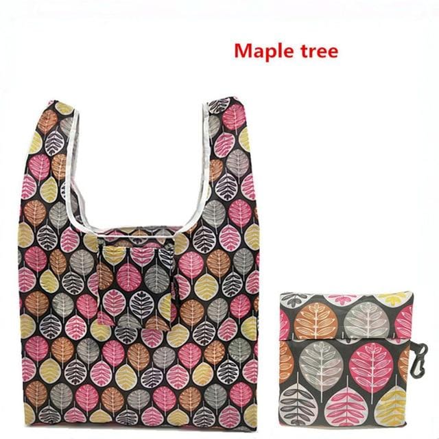 GABWE New Flamingo Recycle Shopping Bag Eco Reusable Shopping Tote Bag Cartoon Floral Shoulder Folding Pouch Handbags Printing