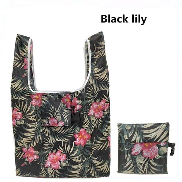 GABWE New Flamingo Recycle Shopping Bag Eco Reusable Shopping Tote Bag Cartoon Floral Shoulder Folding Pouch Handbags Printing