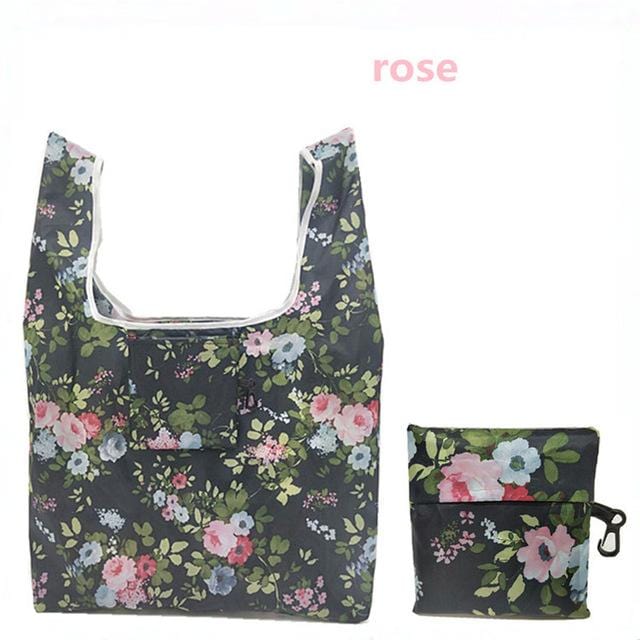 GABWE nouveau Flamingo recycler sac à provisions Eco réutilisable Shopping fourre-tout dessin animé Floral épaule pliante pochette sacs à main impression