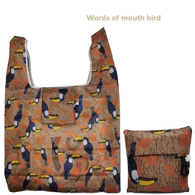 GABWE nouveau Flamingo recycler sac à provisions Eco réutilisable Shopping fourre-tout dessin animé Floral épaule pliante pochette sacs à main impression