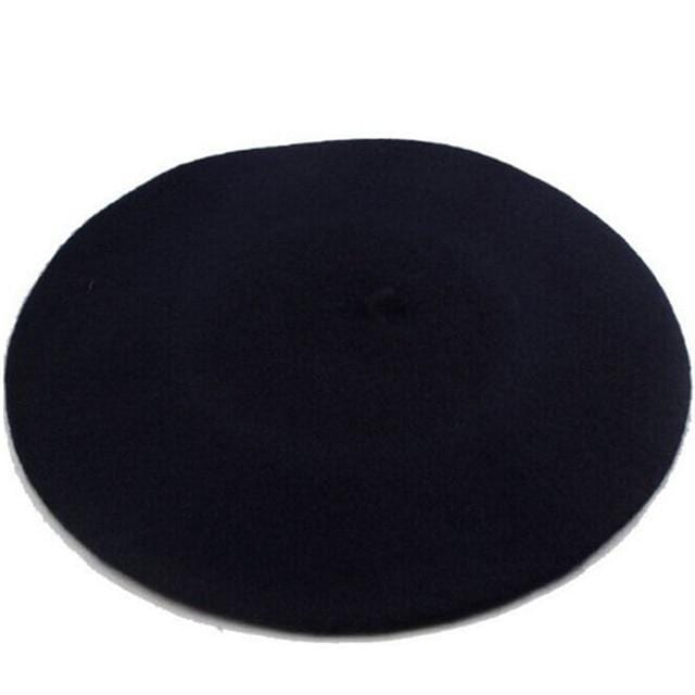 Lady spring Winter Berets Hat Painter style hat Women Wool Vintage Berets Solid Color Caps Female Bonnet Warm Walking Cap