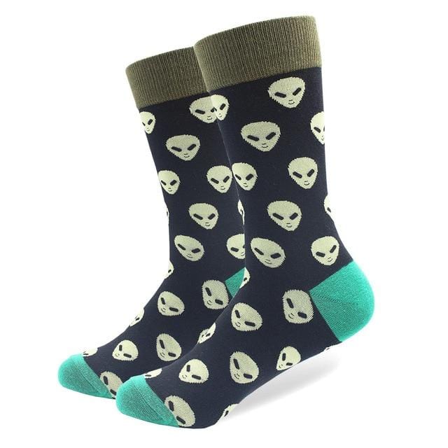 1 paire de chaussettes en coton peigné pour hommes, marque amusante, nouveauté, motif tigre Koala kangourou, robe colorée, chaussettes de mariage décontractées