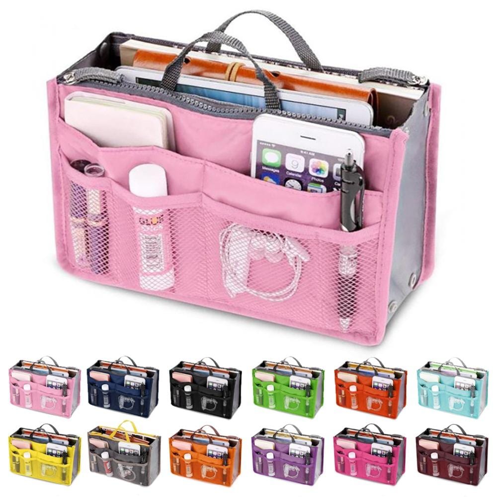 Organizer-Einsatztasche, Damen-Nylon-Reiseeinsatz, Organizer, Handtasche, Geldbörse, großer Liner, Damen-Make-up-Kosmetiktasche, günstige weibliche Tragetasche