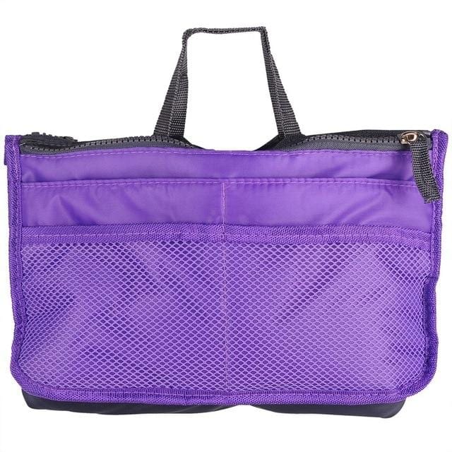 Organizer-Einsatztasche, Damen-Nylon-Reiseeinsatz, Organizer, Handtasche, Geldbörse, großer Liner, Damen-Make-up-Kosmetiktasche, günstige weibliche Tragetasche