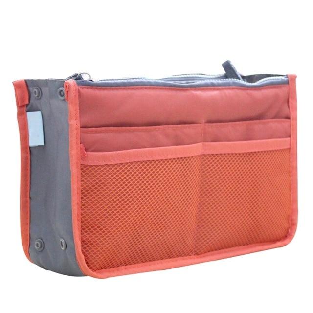 Organizer-Einsatztasche, Damen-Nylon-Reiseeinsatz, Organizer, Handtasche, Geldbörse, großer Liner, Damen-Make-up-Kosmetiktasche, günstige weibliche Tragetasche