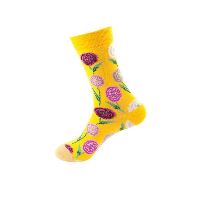 Chaussettes drôles pour hommes et femmes, en coton, requin, personnalité, Happy Art Van Gogh, peinture de renommée mondiale, chaussettes à huile, cadeau de noël