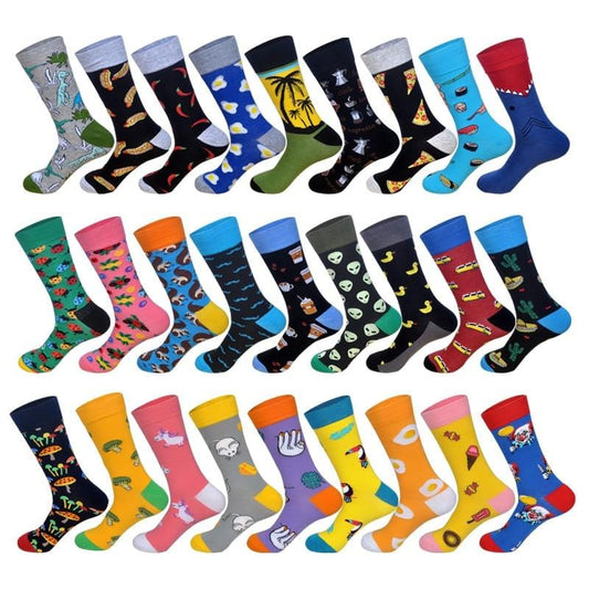 Lionzone 2019 nouvellement hommes chaussettes coton décontracté personnalité Design Hip Hop Streetwear heureux chaussettes cadeaux pour hommes marque qualité