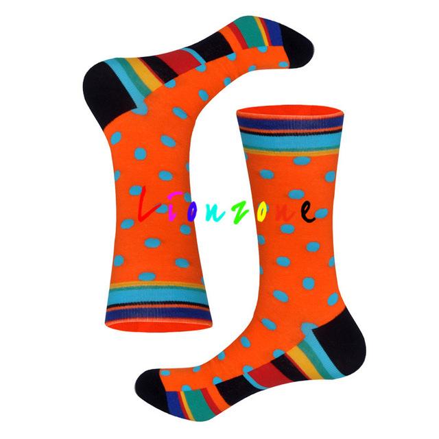 Lionzone 2019 nouvellement hommes chaussettes coton décontracté personnalité Design Hip Hop Streetwear heureux chaussettes cadeaux pour hommes marque qualité