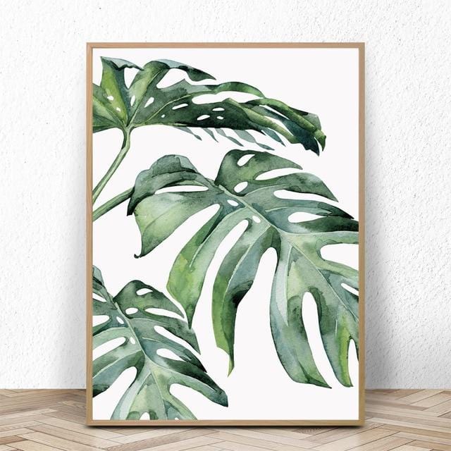 Watercolor Leaves Wall Art Canvas Painting Green Style Plant Nordic Posters and Prints Decorative Picture Modern Home Decoration