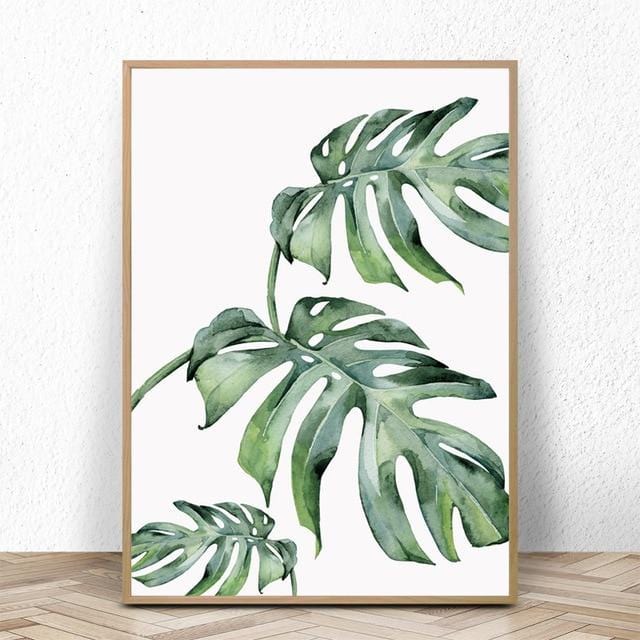 Watercolor Leaves Wall Art Canvas Painting Green Style Plant Nordic Posters and Prints Decorative Picture Modern Home Decoration