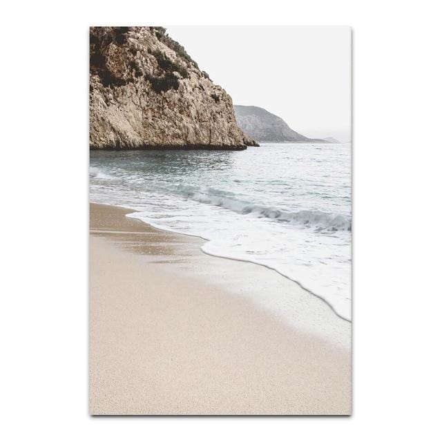 Coastal Beach Seascape Canvas Poster Nordic style Landscape Wall Art Print Painting Decorative Picture Scandinavian Home Decor