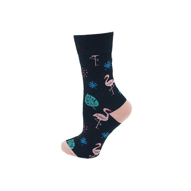 Yeadu New Harajuku Cotton Women's Socks Cute Soft Novelty Kawaii Funny Dog Cat Watermelon Bee Flamingo Sock for Girl Gift