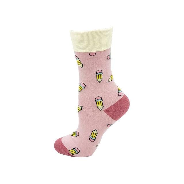 Yeadu New Harajuku Cotton Women's Socks Cute Soft Novelty Kawaii Funny Dog Cat Watermelon Bee Flamingo Sock for Girl Gift