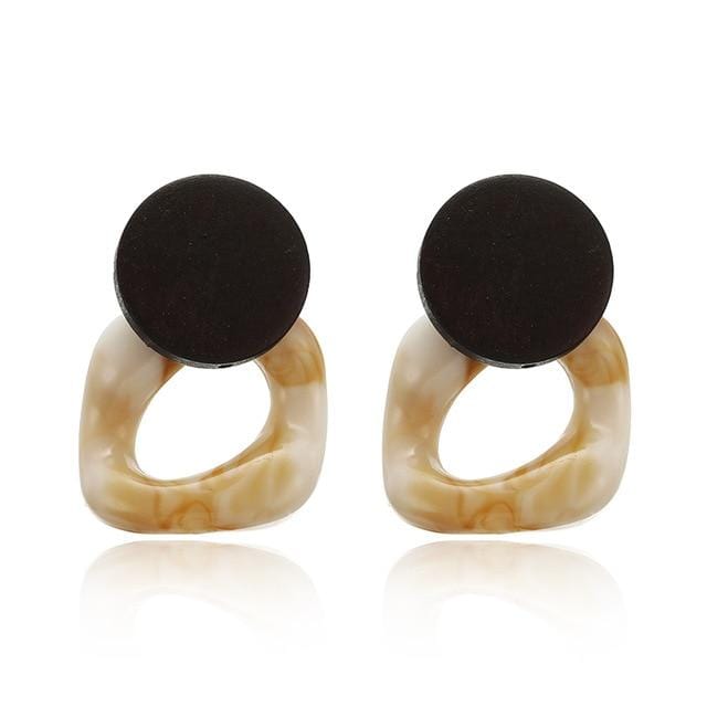 Boucles d'oreilles en acrylique pour femmes, grande déclaration, en résine, ovale, carrée, géométrique, goutte d'eau, bohème, bijoux cadeau, 2019