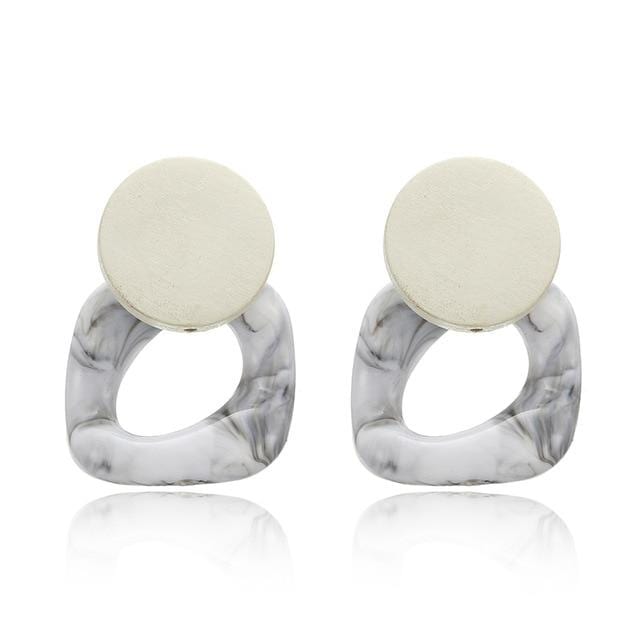 Boucles d'oreilles en acrylique pour femmes, grande déclaration, en résine, ovale, carrée, géométrique, goutte d'eau, bohème, bijoux cadeau, 2019