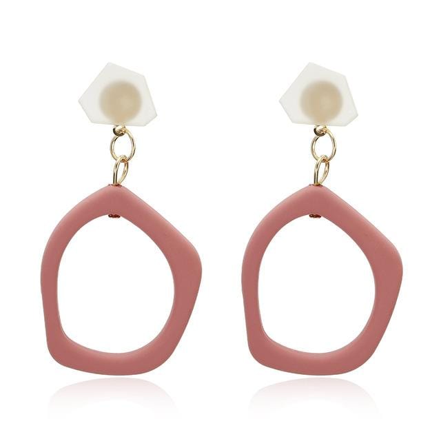 Boucles d'oreilles en acrylique pour femmes, grande déclaration, en résine, ovale, carrée, géométrique, goutte d'eau, bohème, bijoux cadeau, 2019