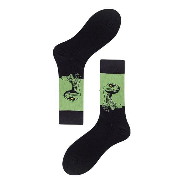 PEONFLY hommes mode impression dessin animé Crocodile requin zèbre chien paresseux Koala fleur oiseau coloré chaussettes doux confort coton chaussettes