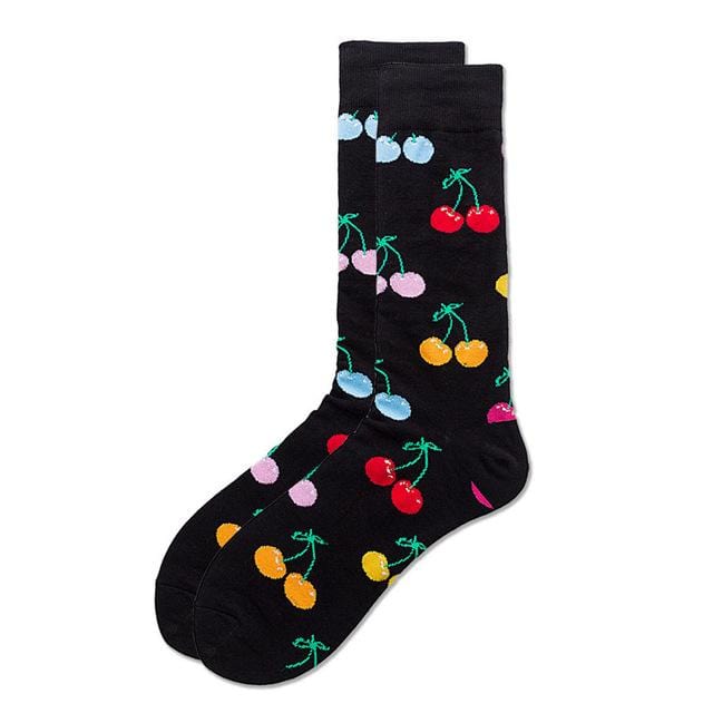 Women Socks Funny Cute Cartoon Graphics Fruits Strawberry Orange Avocado Watermelon Cherry Japanese Harajuku skateboard Socks