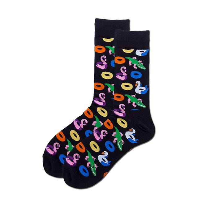 Women Socks Funny Cute Cartoon Graphics Fruits Strawberry Orange Avocado Watermelon Cherry Japanese Harajuku skateboard Socks