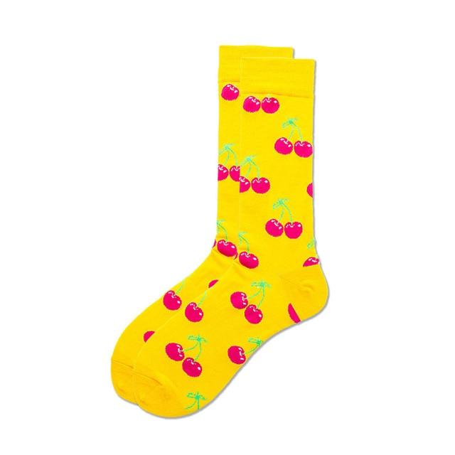 Women Socks Funny Cute Cartoon Graphics Fruits Strawberry Orange Avocado Watermelon Cherry Japanese Harajuku skateboard Socks