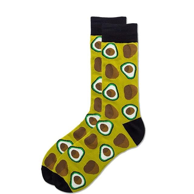 Women Socks Funny Cute Cartoon Graphics Fruits Strawberry Orange Avocado Watermelon Cherry Japanese Harajuku skateboard Socks