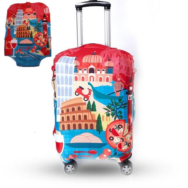 TRIPNUO housse de bagage bleu ville plus épaisse valise de voyage housse de protection pour malle de coffre appliquer au couvercle de valise 19 ''-32''