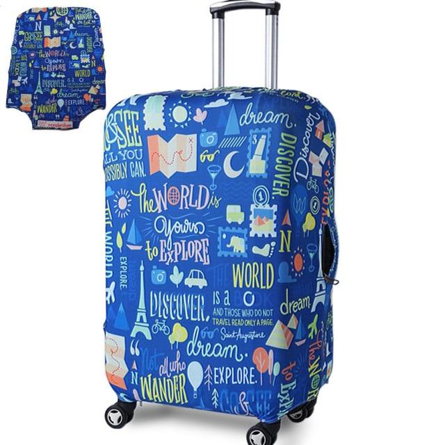 TRIPNUO housse de bagage bleu ville plus épaisse valise de voyage housse de protection pour malle de coffre appliquer au couvercle de valise 19 ''-32''