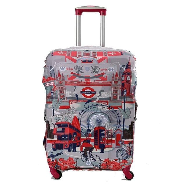 TRIPNUO Thicker Blue City Luggage Cover Travel Suitcase Protective Cover for Trunk Case Apply to 19''-32'' Suitcase Cover